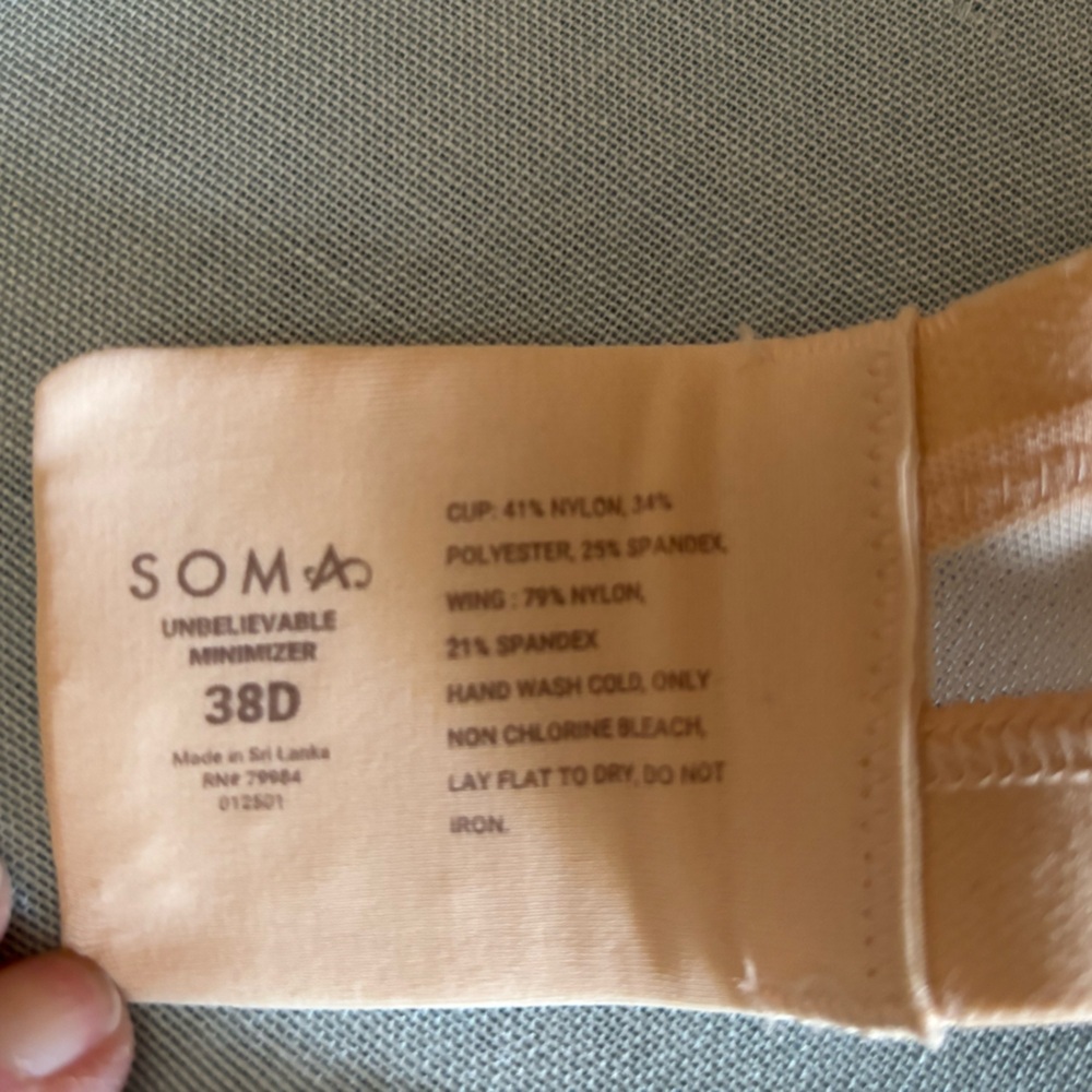 Soma sheer “Unbelievable Minimizer” Bra in Pale Sand - Picture 2 of 5